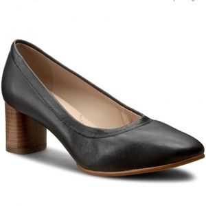 Clarks Grace Isabella Blocked Heel Leather Shoes